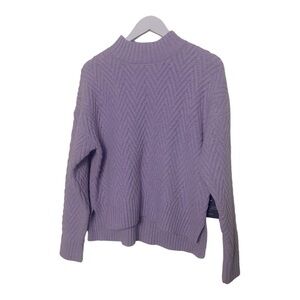 Nwt  Broadway 38 Trendy Now Lavender Hi Low Long Sleeves Women Sweater  Sz M
